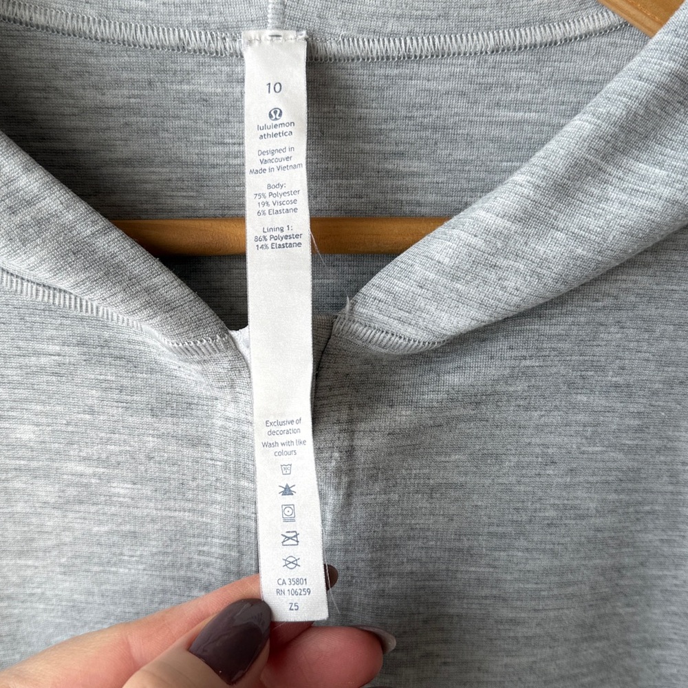 Lululemon Minimal Hoodie in Heathered Power Grey - Picture 9 of 12
